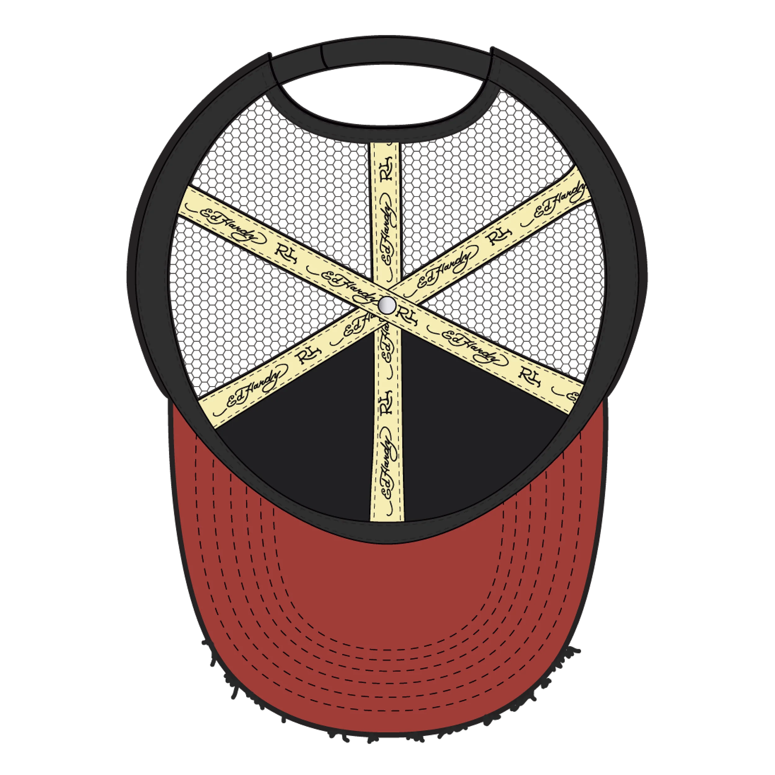 RL X ED HARDY SKULL TRUCKER HAT - Image 5
