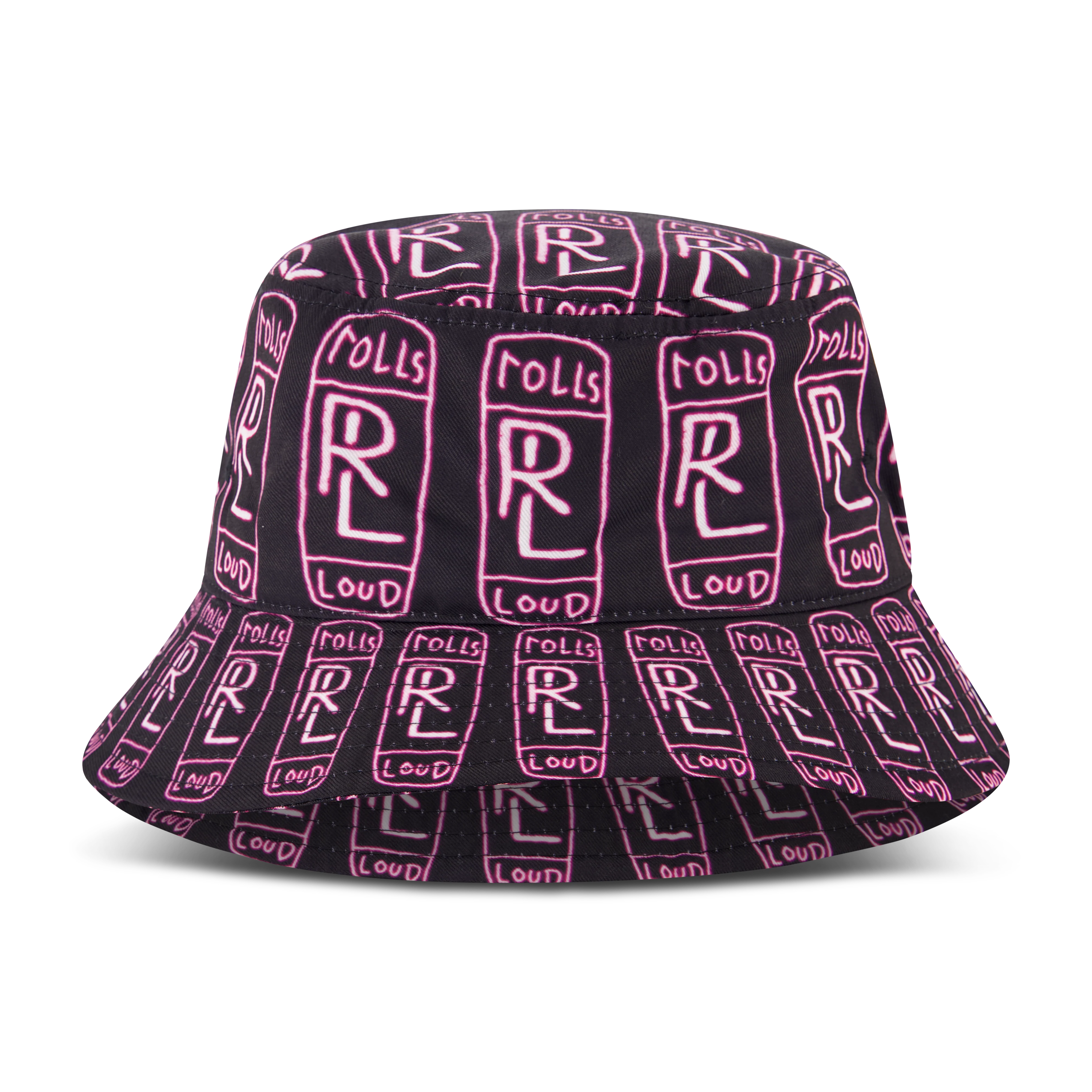 Rolling Loud x B2SS RL AOP Bucket Hat Black/Purple - Image 3