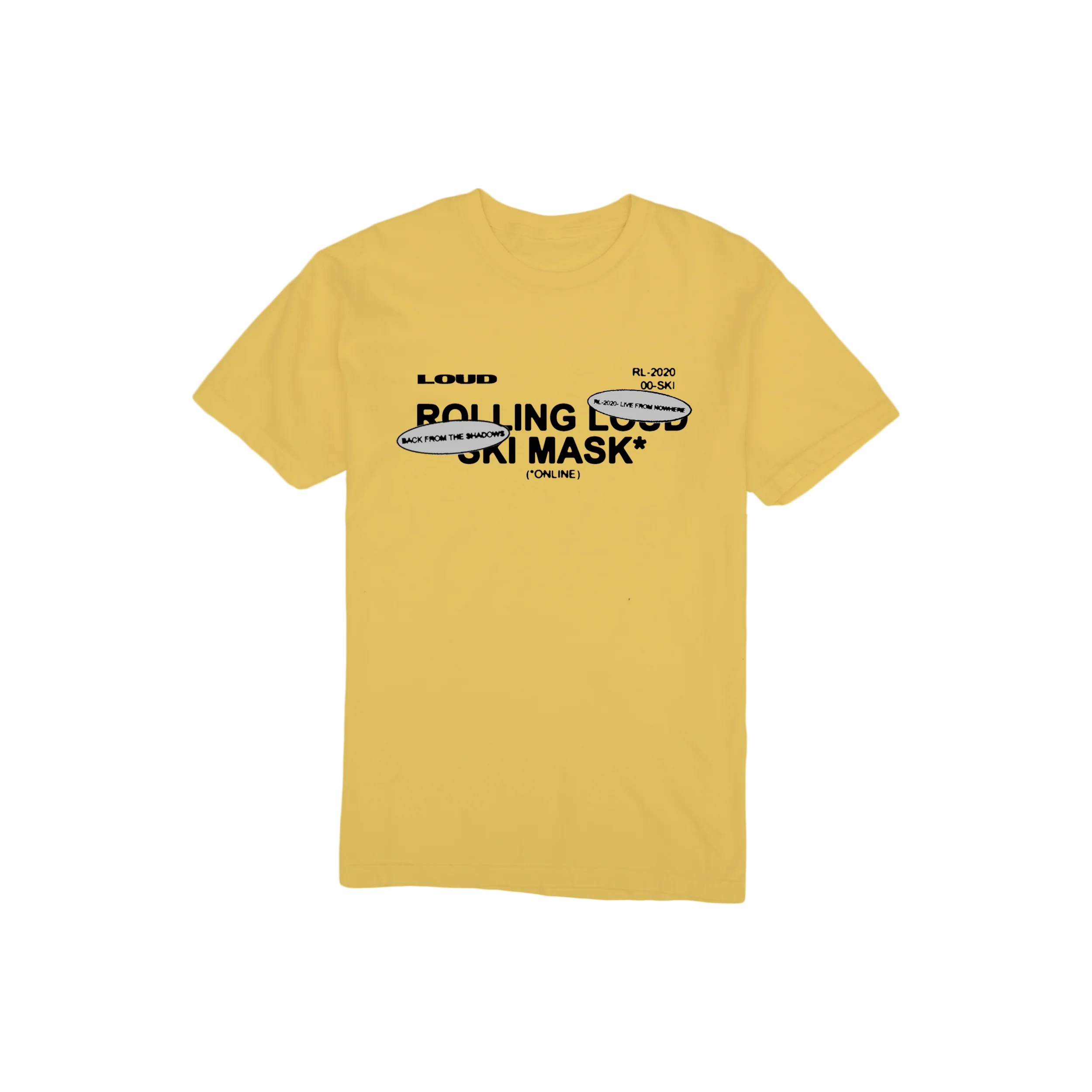 Ski Mask The Slump God x Rolling Loud Yellow Vintage T Shirt